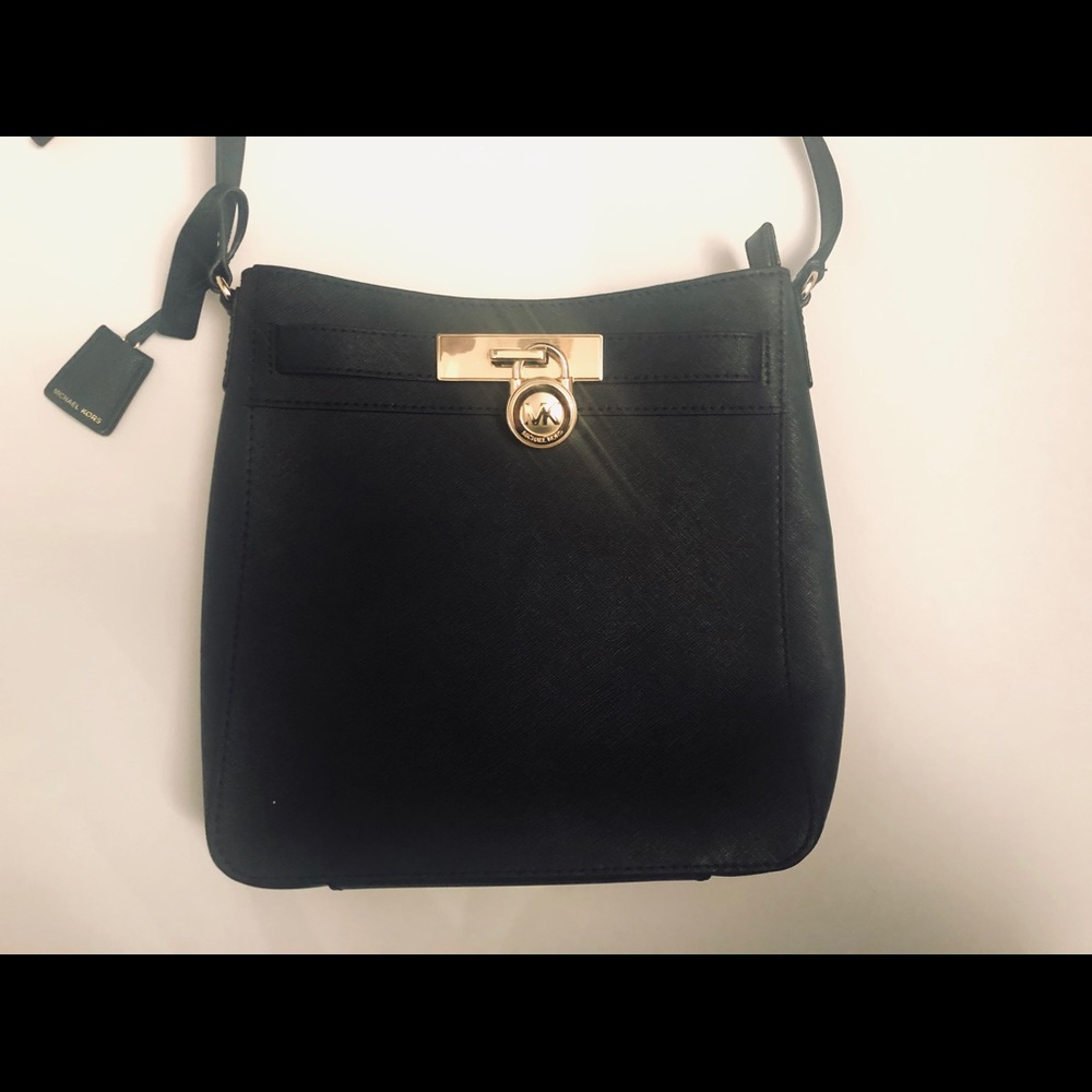 Michael Kors Saffiano Black Crossbody Purse
